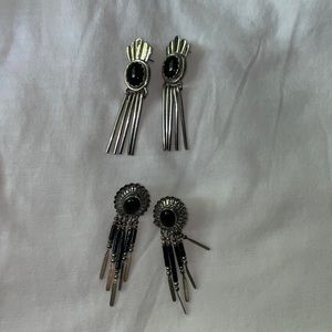 TWO a pair of 925 sterling silver earrings